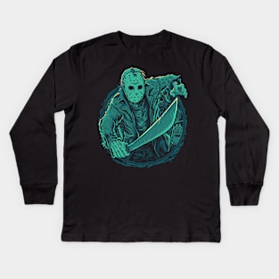 Crystal Lake Slasher Kids Long Sleeve T-Shirt